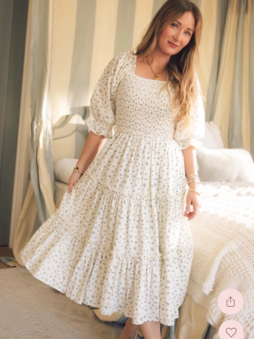 NWT Ivy City Co Madeline Dress in Blue S